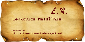 Lenkovics Melánia névjegykártya